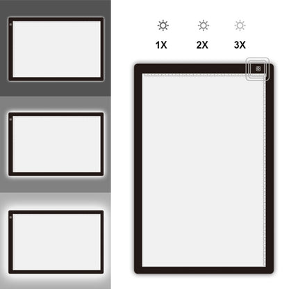 A2 Size 23W 12V  LED Three Level of Brightness Dimmable Acrylic Copy Boards for Anime Sketch Drawing Sketchpad, with Power Adapter - Consumer Electronics by buy2fix | Online Shopping UK | buy2fix