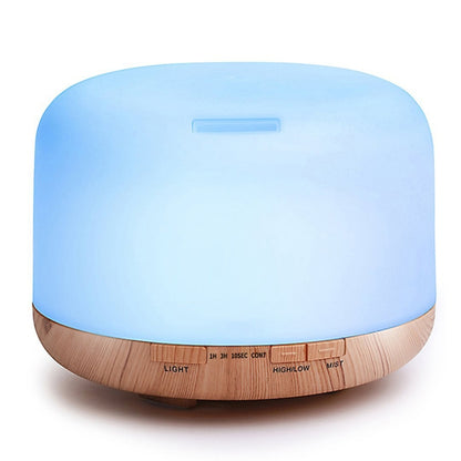 T500 Remote Control Wood Pattern Air Humidifier Automatic Alcohol Sprayer Essential Oil Diffuser Ultrasonic Mist Maker Ultrasonic Aroma Diffuser Atomizer Color LED, Capacity: 500ml, DC 24V, US Plug - Home & Garden by buy2fix | Online Shopping UK | buy2fix