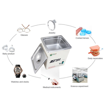 BEST-200 1.5L Stainless Steel Ultrasonic Cleaner (Voltage 220V) - Home & Garden by BEST | Online Shopping UK | buy2fix