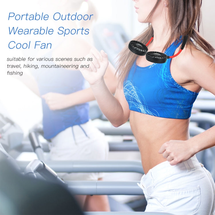 Multi-function Portable Adjustable Wearable Sport Fan(Blue) - Consumer Electronics by buy2fix | Online Shopping UK | buy2fix