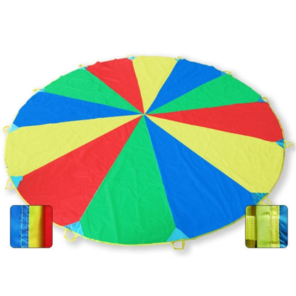 7m Children Outdoor Game Exercise Sport Toys Rainbow Umbrella Parachute Play Fun Toy with 32 Handle Straps for Families / Kindergartens / Amusement Parks - Toy Sports by buy2fix | Online Shopping UK | buy2fix