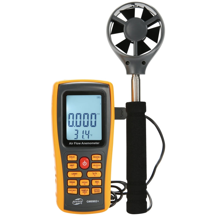 BENETECH GM8902+ LCD Display Digital Digital Anemometer Air Flow Wind Speed Scale Meter - Consumer Electronics by BENETECH | Online Shopping UK | buy2fix