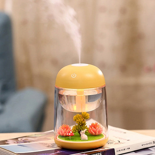 Imycoo WT602 2W Portable Mini Micro Landscape Design USB Charge Aromatherapy Air Humidifier with LED Colorful Light, Water Tank Capacity: 180ml, DC 5V(Yellow) - Home & Garden by buy2fix | Online Shopping UK | buy2fix