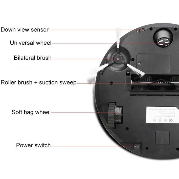 FD-3RSW(IIB)CS 1000Pa Large Suction Smart Household Vacuum Cleaner Clean Robot - Consumer Electronics by buy2fix | Online Shopping UK | buy2fix