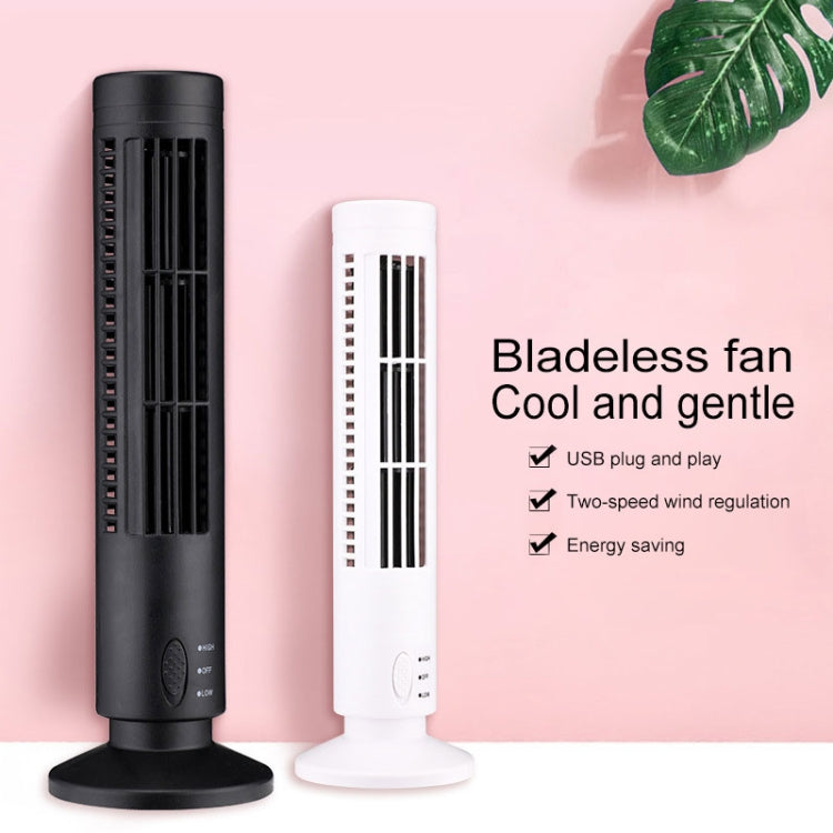 Tower Type USB Electric Fan Leafless Air-conditioning Fan(Black) - Consumer Electronics by buy2fix | Online Shopping UK | buy2fix