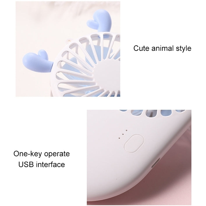 Portable Mini USB Charging Pocket Fan with 3 Speed Control (Pearl White) - Electric Fans by buy2fix | Online Shopping UK | buy2fix