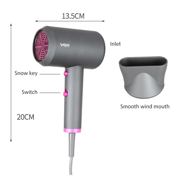 VGR V-400 Household Negative Ion Hair Dryers with 2 Gear Adjustment, Plug Type: EU Plug - Hair Dryers & Accessories by VGR | Online Shopping UK | buy2fix