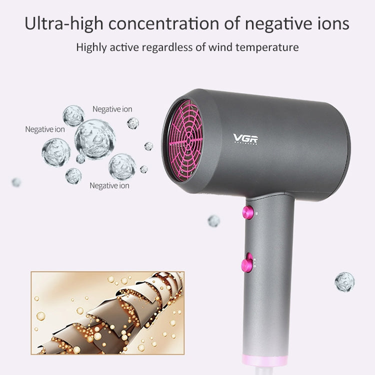 VGR V-400 Household Negative Ion Hair Dryers with 2 Gear Adjustment, Plug Type: EU Plug - Hair Dryers & Accessories by VGR | Online Shopping UK | buy2fix