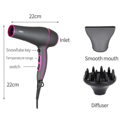 VGR V-402 2200W Household Negative Ion Hair Dryers with 6 Gear Adjustment, Plug Type: EU Plug - Home & Garden by VGR | Online Shopping UK | buy2fix