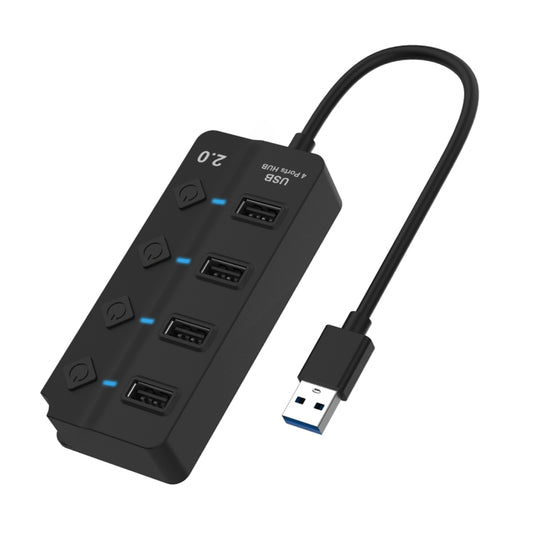 Onten 5301 USB 3.0 Male to 4 USB 2.0 Female Splitter Extender with Independent Switch -  by Onten | Online Shopping UK | buy2fix