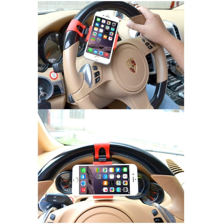 [HK Warehouse] HAWEEL Universal Car Steering Wheel Phone Mount Holder(Black) - Car Holders by HAWEEL | Online Shopping UK | buy2fix