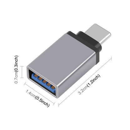 HAWEEL USB-C / Type-C Male to USB 3.0 Female OTG Data Transmission Adapter(Grey) -  by buy2fix | Online Shopping UK | buy2fix