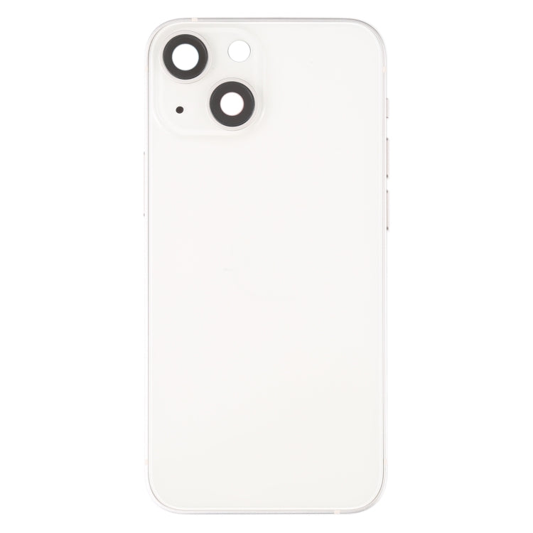 For iPhone 13 mini Battery Back Cover with Side Keys & Card Tray & Power + Volume Flex Cable & Wireless Charging Module(White) - Repair & Spare Parts by buy2fix | Online Shopping UK | buy2fix