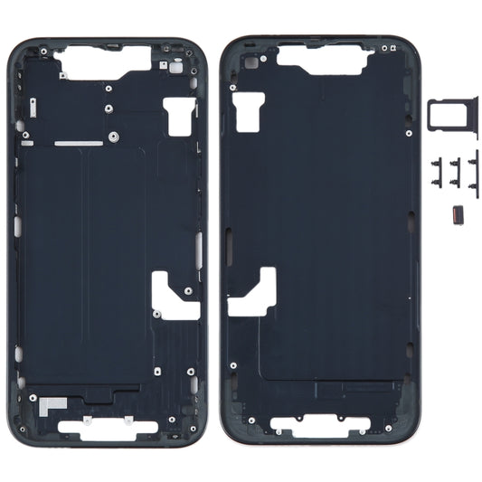 For iPhone 14 Middle Frame with Side Keys (Black) - Repair & Spare Parts by buy2fix | Online Shopping UK | buy2fix