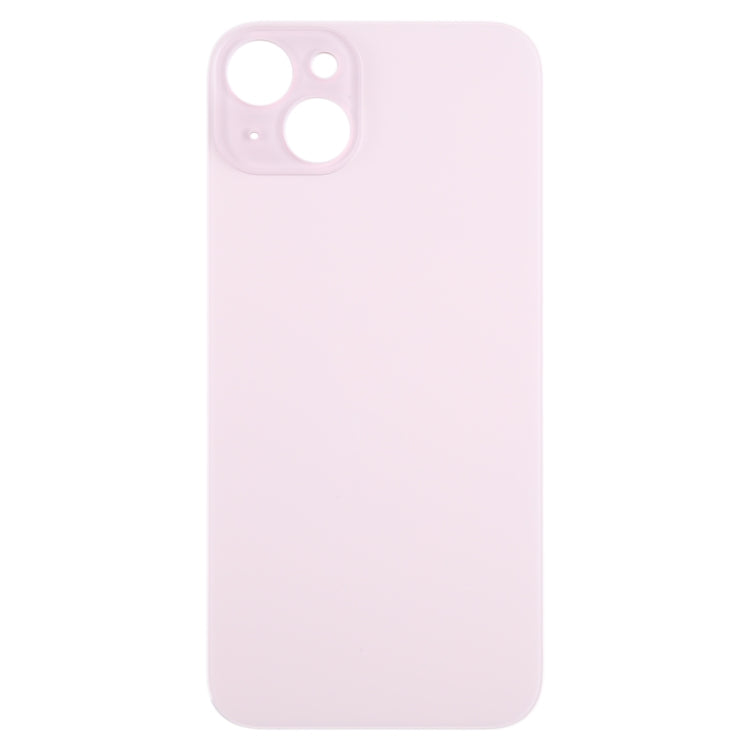 For iPhone 15 Plus Easy Replacement Big Camera Hole Glass Back Battery Cover(Pink) -  by buy2fix | Online Shopping UK | buy2fix