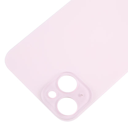 For iPhone 15 Plus Easy Replacement Big Camera Hole Glass Back Battery Cover(Pink) -  by buy2fix | Online Shopping UK | buy2fix