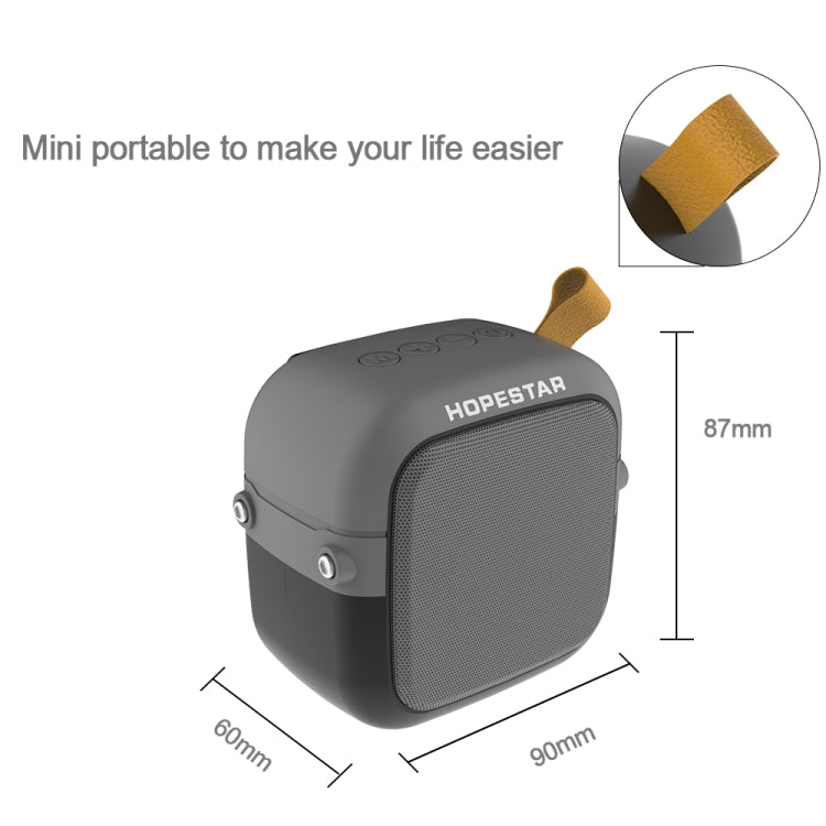 HOPESTAR T5mini Bluetooth 4.2 Portable Mini Wireless Bluetooth Speaker (Grey) - Mini Speaker by HOPESTAR | Online Shopping UK | buy2fix