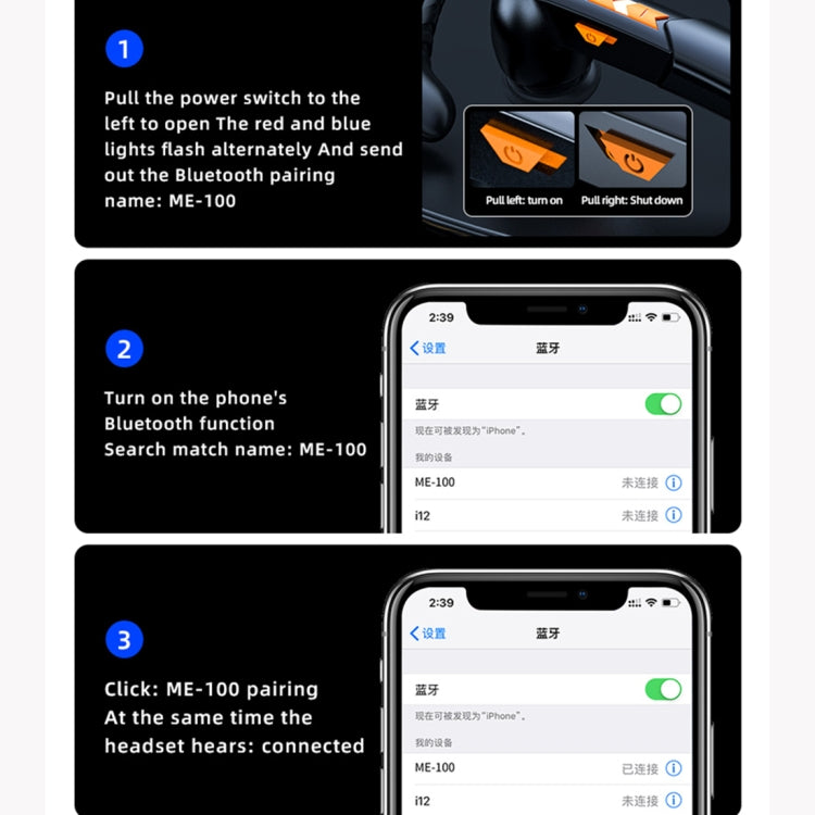 ME-100 TWS Business Rotating Universal True Stereo 5.0 Version Hanging Ear In-Ear Bluetooth Headset(Black) - Bluetooth Earphone by buy2fix | Online Shopping UK | buy2fix