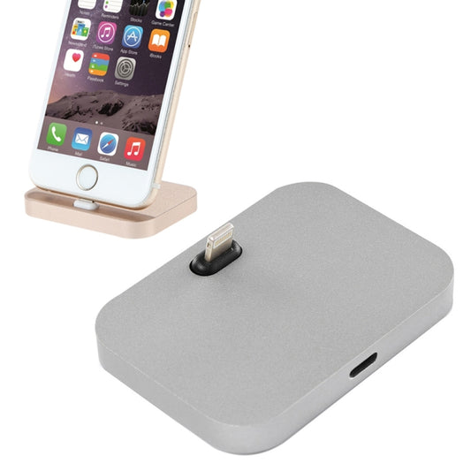 8 Pin Stouch Aluminum Desktop Station Dock Charger for iPhone(Grey) - Apple Accessories by buy2fix | Online Shopping UK | buy2fix