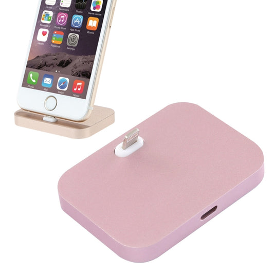 8 Pin Stouch Aluminum Desktop Station Dock Charger for iPhone(Rose Gold) - Apple Accessories by buy2fix | Online Shopping UK | buy2fix