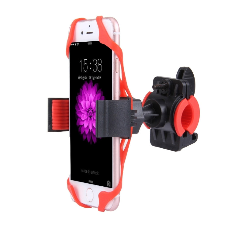 360 Degree Rotation Bicycle Phone Holder with Flexible Stretching Clip for iPhone 7 & 7 Plus / iPhone 6 & 6 Plus / iPhone 5 & 5C & 5s(Red) - Holders by buy2fix | Online Shopping UK | buy2fix