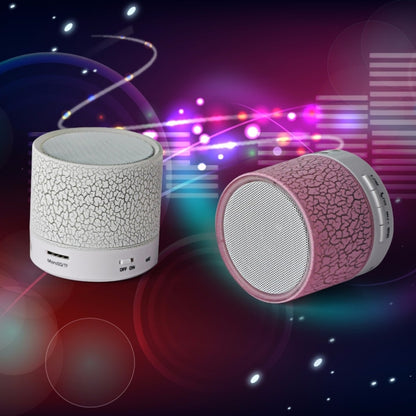 A9 Mini Portable Glare Crack Bluetooth Stereo Speaker with LED Light, Built-in MIC, Support Hands-free Calls & TF Card(Pink) - Mini Speaker by buy2fix | Online Shopping UK | buy2fix