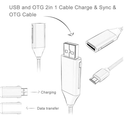 1M Multi-functional Mimao 8pin & Micro USB to OTG & USB 2.0 Data Sync Cable USB Charging Cable, For iPhone & iPad, Samsung, HTC, Sony, Huawei, Xiaomi(Gold) - OTG Adapter by buy2fix | Online Shopping UK | buy2fix