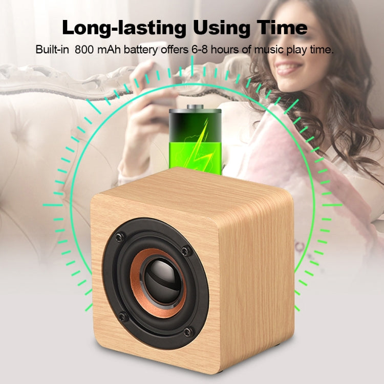 Q1 Wooden Mini Portable Mega Bass Wireless Bluetooth Speaker(Yellow) - Mini Speaker by buy2fix | Online Shopping UK | buy2fix