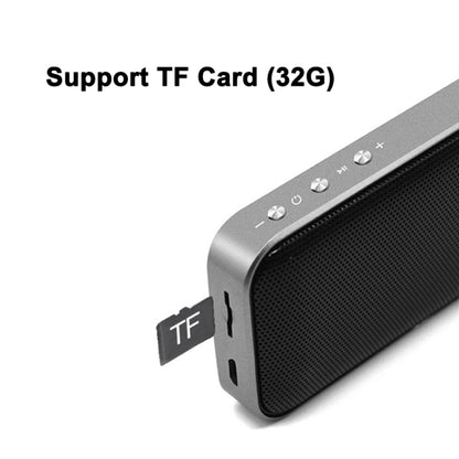 BT209 Outdoor Portable Ultra-thin Mini Wireless Bluetooth Speaker, Support TF Card & Hands-free Calling (Silver) - Mini Speaker by buy2fix | Online Shopping UK | buy2fix