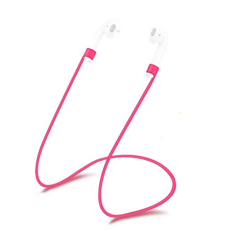 Wireless Bluetooth Earphone Anti-lost Strap Silicone Unisex Headphones Anti-lost Line for Apple AirPods 1/2, Cable Length: 60cm(Magenta) - Apple Accessories by buy2fix | Online Shopping UK | buy2fix