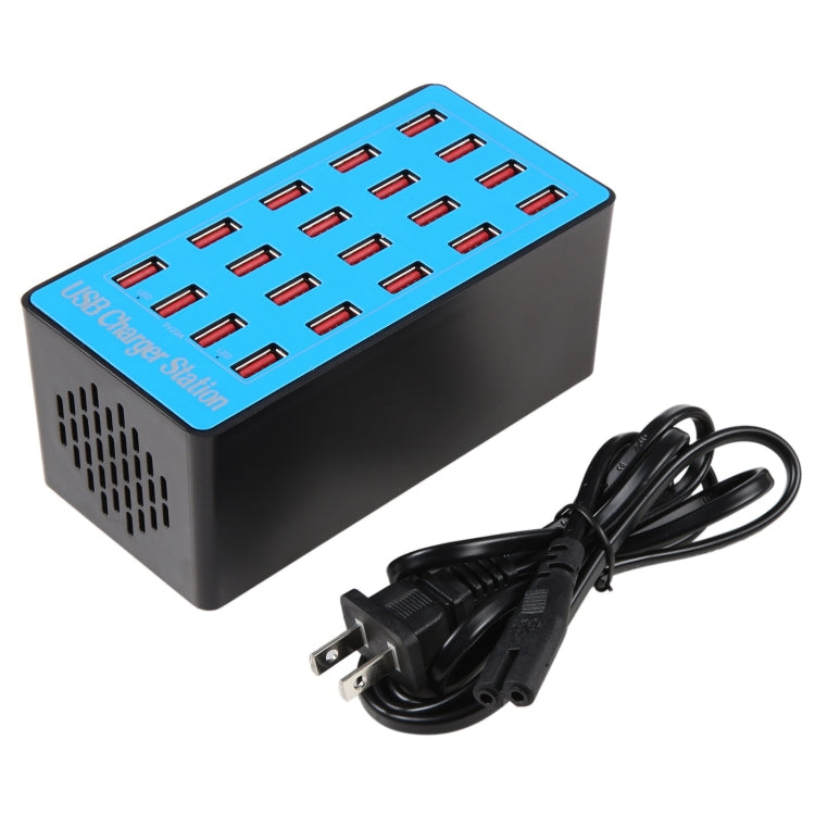 WLX-A5+ 100W 20 USB Ports Charger Station Automatically Assigned Smart Charger with Power LED Indicator, US Plug - Multifunction Charger by buy2fix | Online Shopping UK | buy2fix