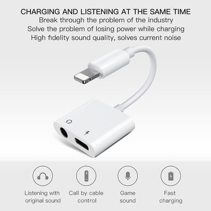 JOYROOM S-Y104 Ben Series Apple 3.5+Lightning Adapter, Length: 1.2m(White) - Earphone Adapter by JOYROOM | Online Shopping UK | buy2fix