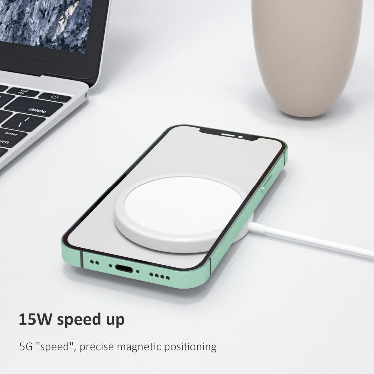 OJD-63 15W Aluminum Alloy Style Round Magsafe Magnetic Wireless Charger for iPhone 12 Series - Apple Accessories by buy2fix | Online Shopping UK | buy2fix