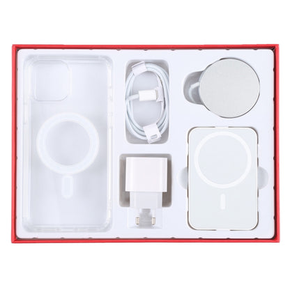 5 in 1 Data Cable + Travel Charger + Wired / Wireless MagSafe Magnetic Wireless Charger + MagSafe Magnetic Phone Case Digital Gift Box Set for iPhone 13 mini, EU Plug(Red) - Apple Accessories by buy2fix | Online Shopping UK | buy2fix