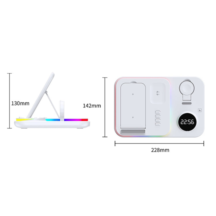 30W 4 in 1 Multifunctional Wireless Charger (White) - Wireless Charger by buy2fix | Online Shopping UK | buy2fix