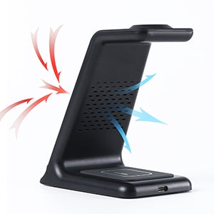 C200 3 in 1 QI Wireless Charger for iPhone & AirPods & Apple Watch - Apple Accessories by buy2fix | Online Shopping UK | buy2fix