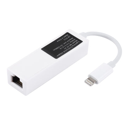 NK107A1 8 Pin to RJ45 Ethernet LAN Network Adapter Cable for iPhone / iPad Series, Total Length: 16cm(White) - Converter & Adapter by buy2fix | Online Shopping UK | buy2fix