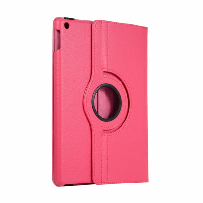 For iPad 10.2 / iPad Air 2019 10.5 / iPad 10.2 2020 Litchi Texture Horizontal Flip 360 Degrees Rotation Leather Case(Rose Red) - iPad 10.2 Cases by buy2fix | Online Shopping UK | buy2fix