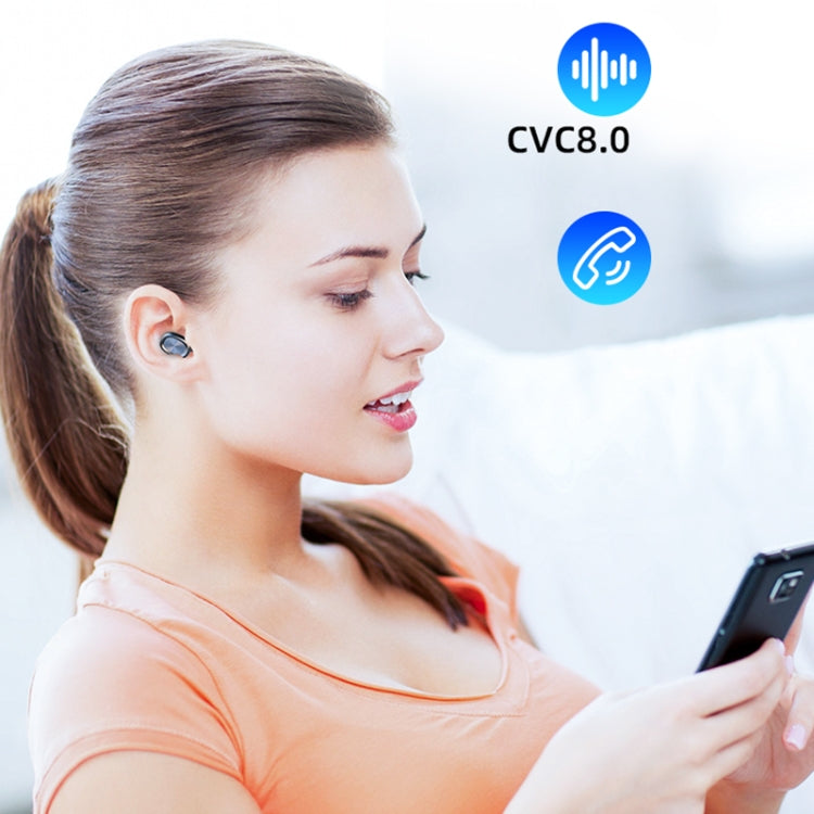 263 TWS CVC8.0 Noise Cancelling Bluetooth Earphone with Charging Box, Support Touch & Three-screen LED Battery Display & Phone Holder & Power Bank & HD Call & Voice Assistant(Black) - TWS Earphone by buy2fix | Online Shopping UK | buy2fix