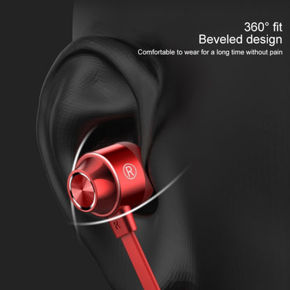 Bluetooth 5.1 Round Wire Neck-mounted Bluetooth Sports Earphone with Magnetic Function(Red) - Neck-mounted Earphone by buy2fix | Online Shopping UK | buy2fix