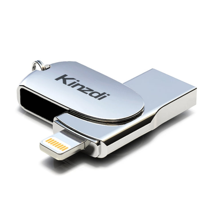 Kinzdi 256GB USB 2.0 + 8 Pin Interface Metal Twister Flash U Disk (Silver) - USB Flash Drives by Kinzdi | Online Shopping UK | buy2fix