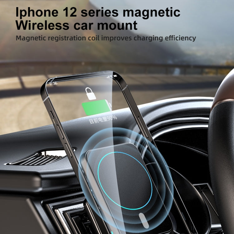 JJT-969 15W Max Output Magnetic Car Air Outlet Bracket Wireless Charger(Black) - In Car by buy2fix | Online Shopping UK | buy2fix