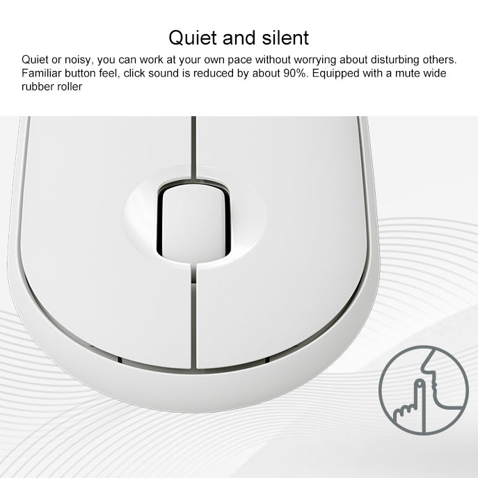 Logitech Pebble Cobblestone Shape Thin 3-keys 1000DPI Mute Wireless Bluetooth Optical Mouse, Wireless Range: 10m (White) - Wireless Mice by Logitech | Online Shopping UK | buy2fix