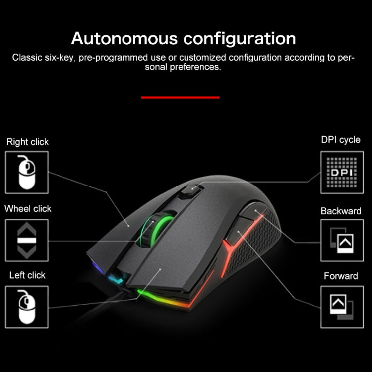 Lenovo HEADSHOT Gaming Engine Game Wired Mouse (Black) - Wired Mice by Lenovo | Online Shopping UK | buy2fix