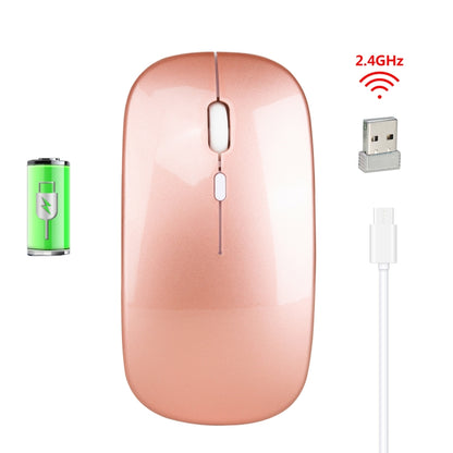 HXSJ M80 2.4GHz Wireless 1600DPI Three-speed Adjustable Optical Mute Mouse (Rose Gold) - Wireless Mice by HXSJ | Online Shopping UK | buy2fix