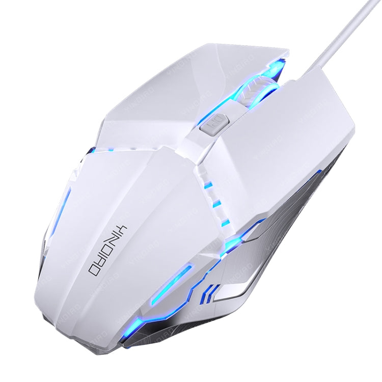 YINDIAO 6 Keys Gaming Office USB Mechanical Wired Mouse (White) - Wired Mice by YINDIAO | Online Shopping UK | buy2fix