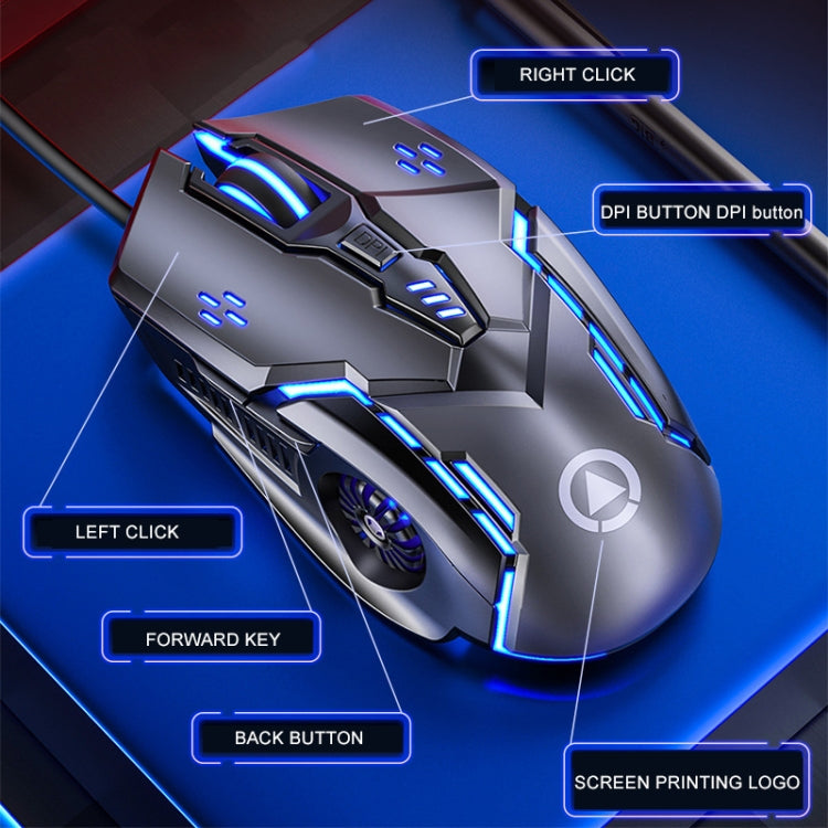 YINDIAO G5 3200DPI 4-modes Adjustable 6-keys RGB Light Silent Wired Gaming Mouse (White) - Computer & Networking by YINDIAO | Online Shopping UK | buy2fix