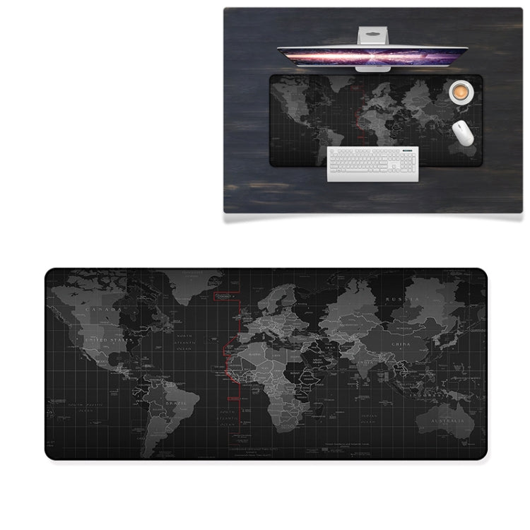 YINDIAO Large Rubber Mouse Pad Anti-skid Gaming Office Desk Pad Keyboard Mat, Size: 800x300mm (World Map) - Mouse Pads by YINDIAO | Online Shopping UK | buy2fix