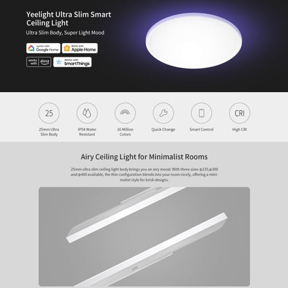 Yeelight Ultrathin Smart LED Ceiling Light, Diameter: 40cm - Hanging Light by Yeelight | Online Shopping UK | buy2fix