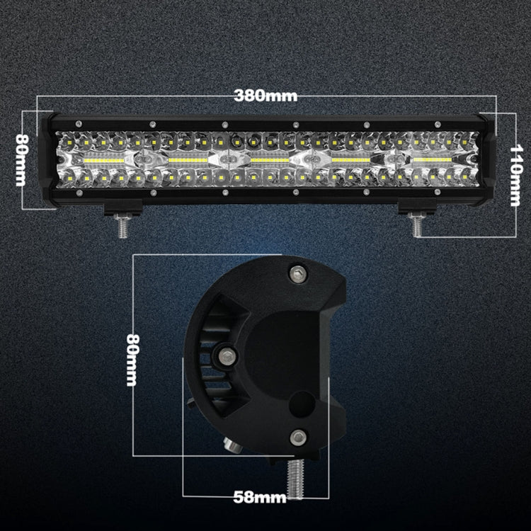 15 inch 75W 7500LM 6000K LED Strip Working Refit Off-road Vehicle Lamp Roof Strip Light - In Car by buy2fix | Online Shopping UK | buy2fix